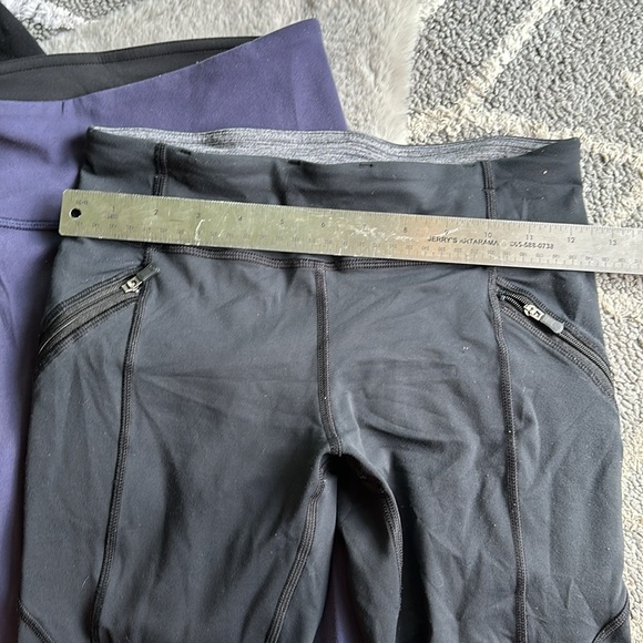 Three pair of Lululemon leggings, various lengths, size small - Picture 2 of 10